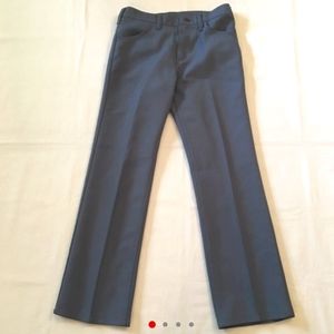 70s blue Wrangler flared pants.